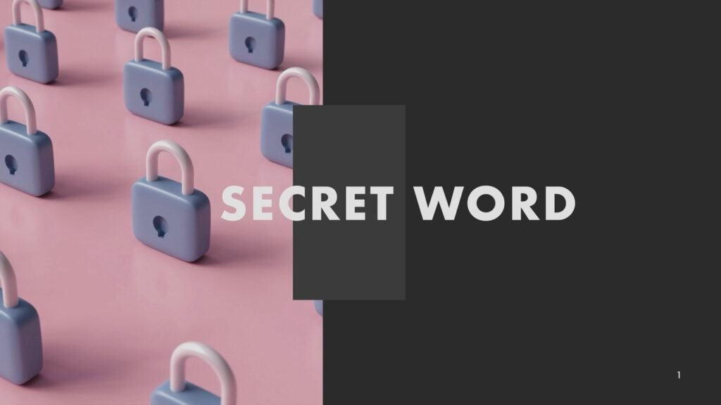 secret word esl activity