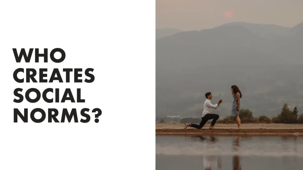 An ESL lesson cover titled “Who Creates Social Norms?” from betterclass. The image shows a person kneeling and proposing to another against a mountain backdrop at sunset, symbolizing traditions, expectations, and cultural behaviors. This visual supports the lesson’s theme of discussing how social norms form and evolve, encouraging advanced English learners to explore culture, values, and modern relationships through meaningful conversation.