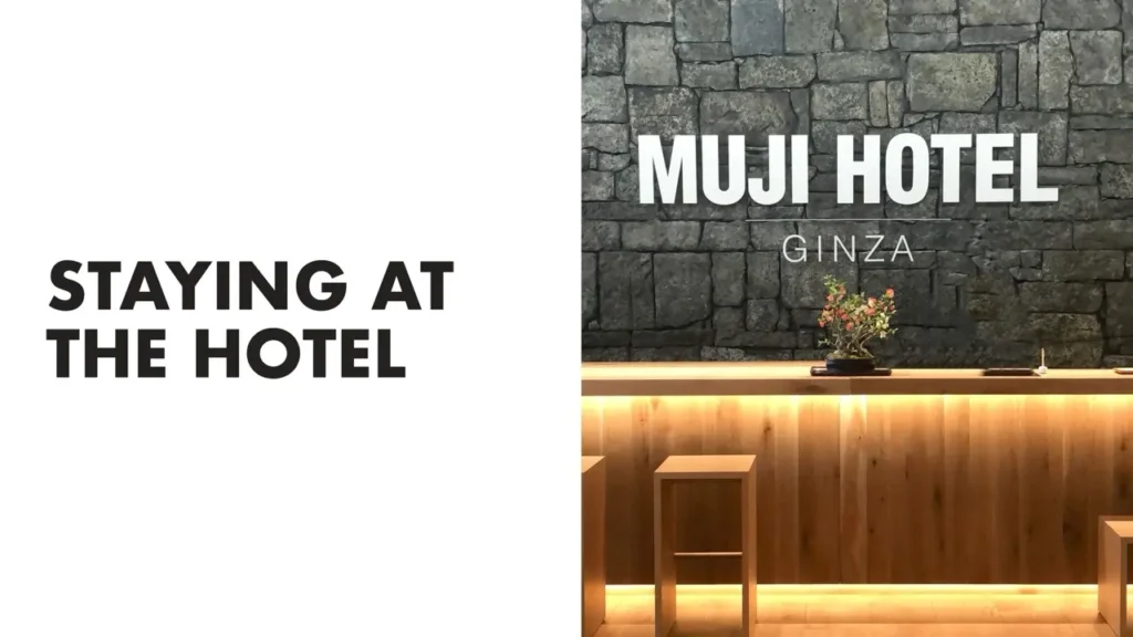 An ESL lesson cover titled “Staying at the Hotel” from betterclass, designed for B2 (Upper-Intermediate) learners. The image shows the elegant front desk of MUJI Hotel Ginza, with warm lighting, stone walls, and minimalist decor. This lesson helps students practice real-life English used when checking in, booking rooms, or handling hotel-related situations, blending travel vocabulary with cultural insights for advanced ESL learners.