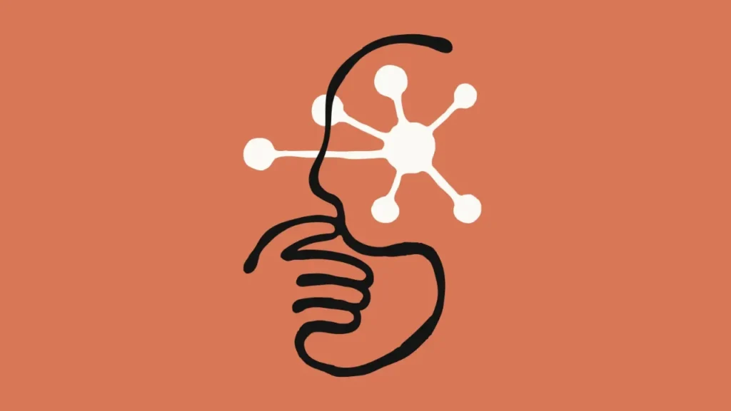 Hand holding an AI network node diagram; ai lesson plan on technology control and the future of artificial intelligence.